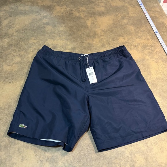 Lacoste Other - Lacoste Tafetta Shorts Mens XL Navy Blue Sport Diamond Taffeta Lightweight Lined